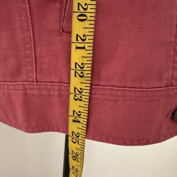J.Jill Women Rust Color Linen Blend Button Front Denim Jacket Size MT - Picture 3 of 7